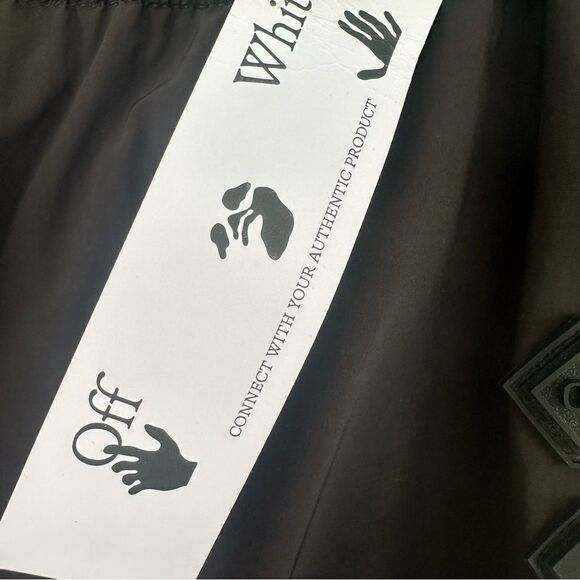 OFF WHITE Sweatpants Men Size Large Black Wide Leg - Picture 4 of 15